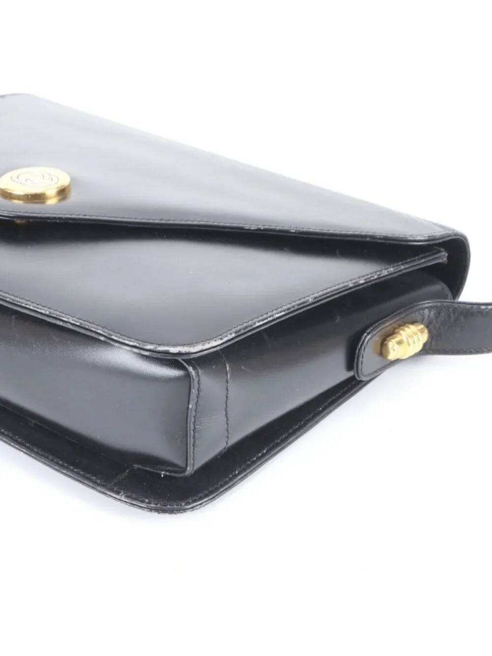 ★SOLD★ Gucci Vintage Leather 2-Way Shoulder Bag Crossbody Hand Black - Picture 4 of 10